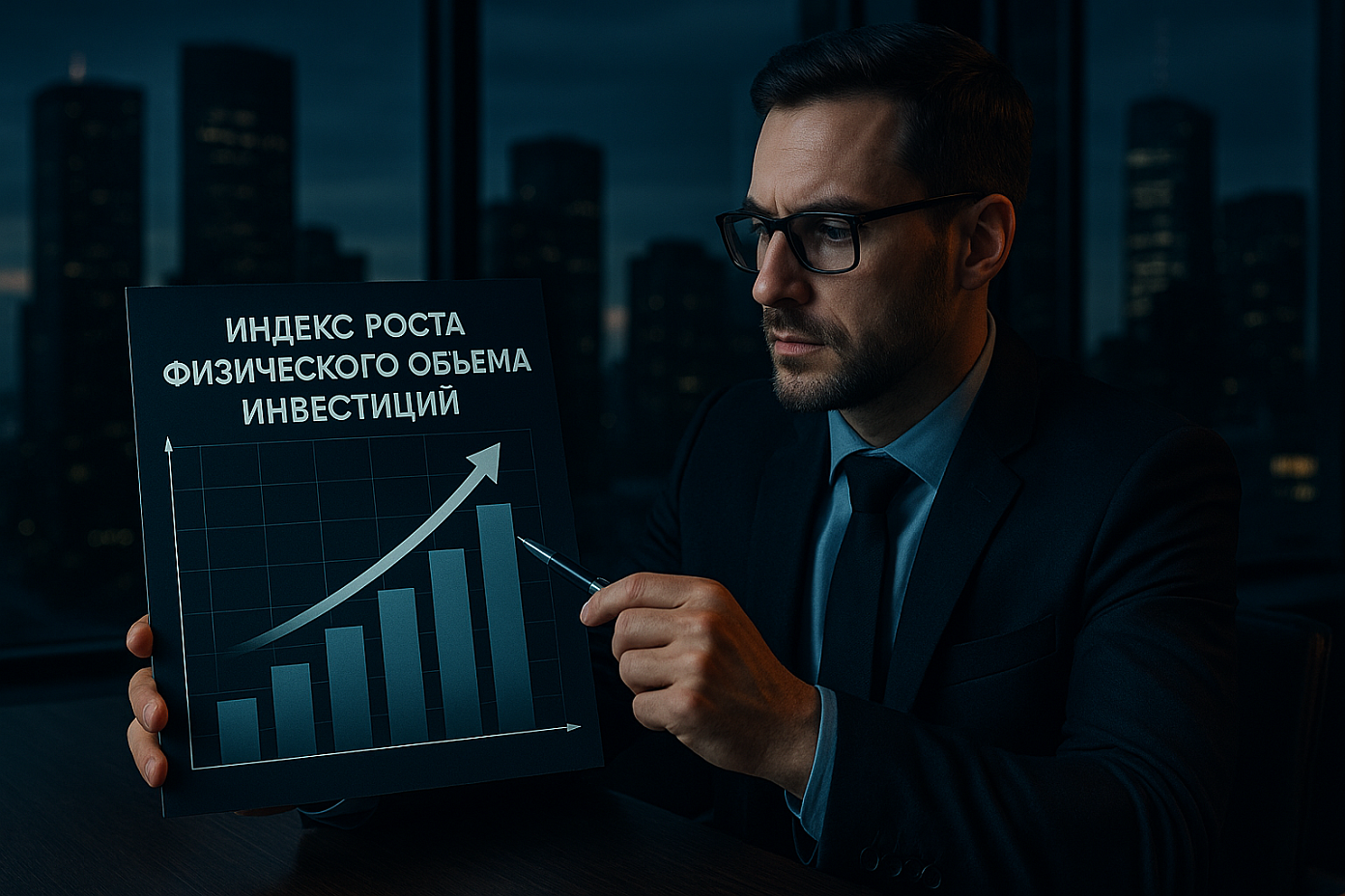 Индекс роста физического объема инвестиций в основной капитал в отчетный период</h1>