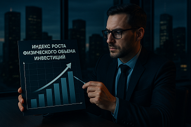 Индекс роста физического объема инвестиций в основной капитал в отчетный период</h1>